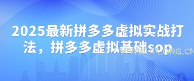2025最新拼多多虚拟实战打法，拼多多虚拟基础sop-A5资源网