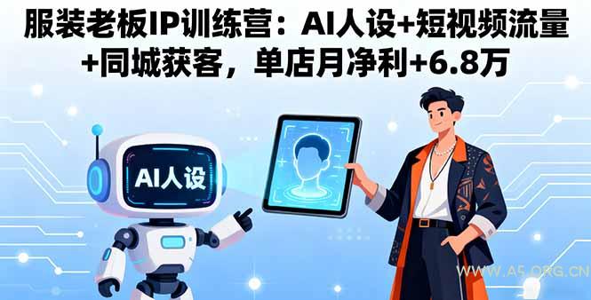 服装老板IP训练营：AI人设+短视频流量+同城获客，单店月净利+6.8万-A5资源网