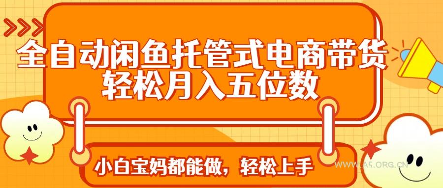 全自动闲鱼托管式电商带货 轻松实现月入五位数-A5资源网