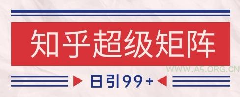 知乎超级矩阵玩法引流高质量精准粉SEO覆盖，日变现1k+【揭秘】-A5资源网