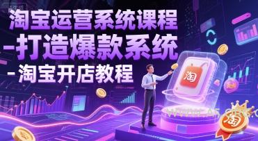淘宝运营系统课程-打造爆款系统-淘宝开店教程-A5资源网
