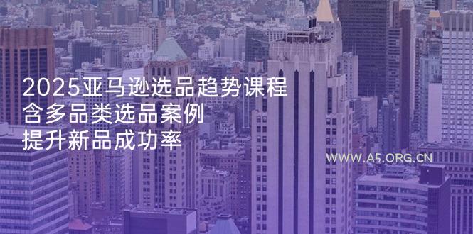 2025亚马逊选品趋势课程，含多品类选品案例，提升新品成功率-A5资源网