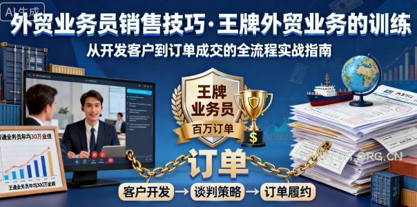 外贸业务员销售技巧，王牌外贸业务的训练-A5资源网