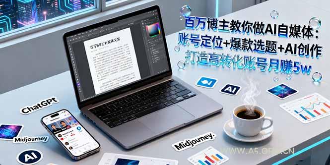 百万博主教你做AI自媒体：账号定位+爆款选题+AI创作 打造高转化账号月赚5w-A5资源网