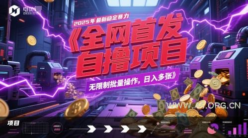 全网首发，2025年最新稳定暴力全自动自撸项目，无限制批量操作，日入多张【揭秘】-A5资源网