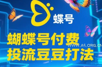 渔财老师·2025蝴蝶号付费投流豆豆打法-A5资源网