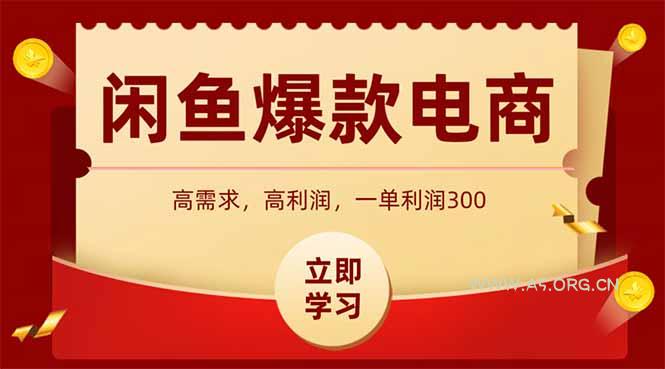 闲鱼卖爆款数码产品，当天上架即可出单，一天利润1000-A5资源网