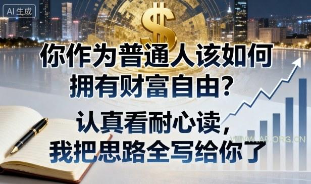 付费文章：你作为普通人该如何拥有财富自由？认真看耐心读，我把思路全写给你了-A5资源网