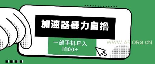 205新风口，加速器暴力自撸，单机日入1k+【揭秘】-A5资源网