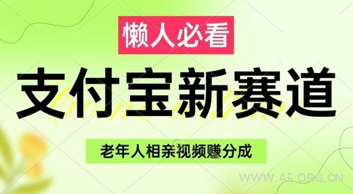 支付宝新赛道，利用老年人相亲视频，挣分成收益，轻松月入过W，操作简单-A5资源网