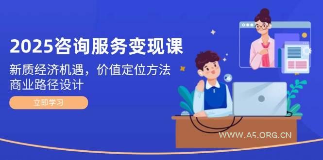 2025咨询服务变现课：新质经济机遇，价值定位方法，商业路径设计-A5资源网