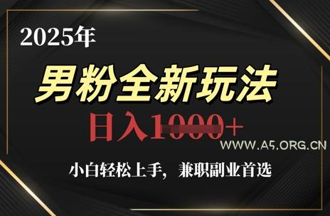 2025年男粉全新玩法，小白轻松上手，兼职副业首选，轻轻松松日入1k+-A5资源网
