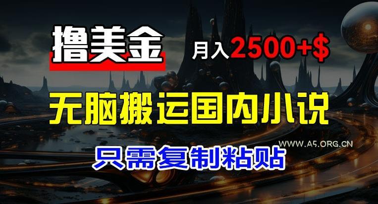 最新撸美金项目，搬运国内小说爽文，只需复制粘贴，稿费月入2500+美金，新手也能快速上手【揭秘】-A5资源网