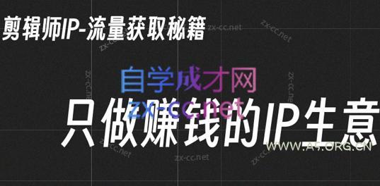 小钱老师·剪辑师个人ip流量思维与运营策略课-A5资源网