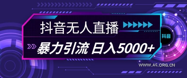 抖音快手视频号全平台通用无人直播引流法，利用图片模板和语音话术，暴力日引流100+创业粉【揭秘】-A5资源网