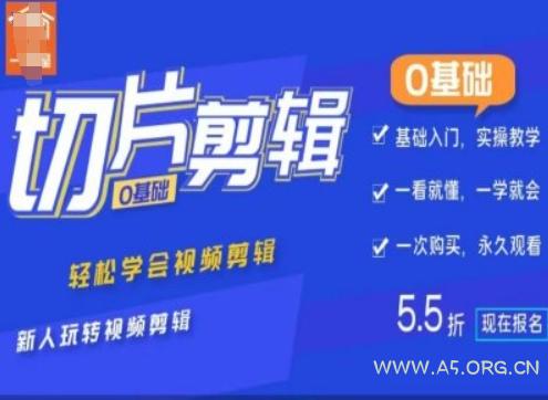 0基础IP切片剪辑，轻松学会视频剪辑，新人玩转视频剪辑-A5资源网