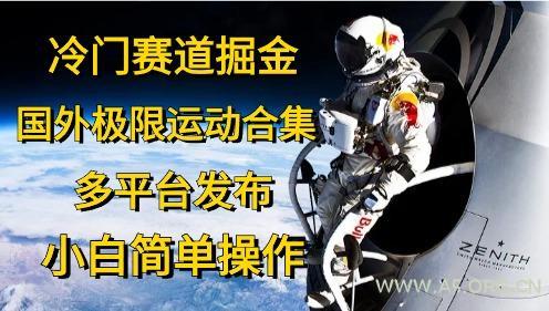 冷门赛道掘金，国外极限运动视频合集，多平台发布，小白简单操作-A5资源网
