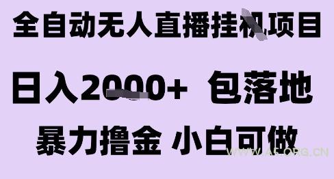 最新全自动抖音无人直播挂G项目，日入2k+ 包落地暴力撸金，小白可做【揭秘】-A5资源网
