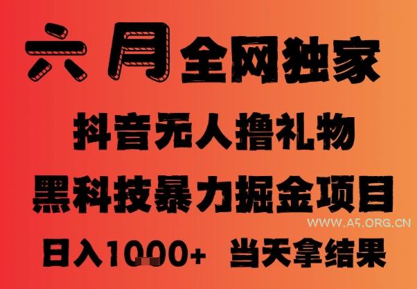 25年6月抖音无人直播最新暴力撸音浪掘金，小白可做，可批量矩阵放大，长期稳定日入1k+【揭秘】-A5资源网