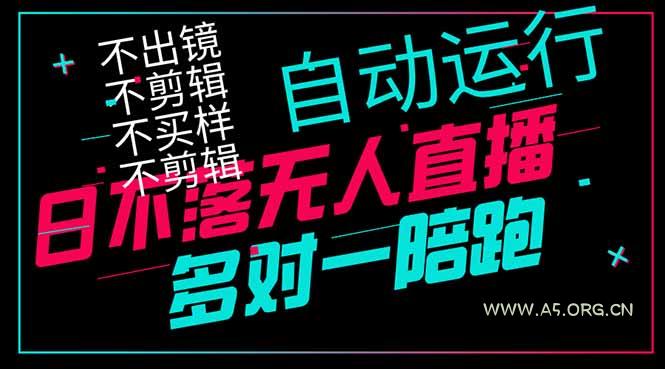 日不落无人直播、让你赚到手软，不出镜 不剪辑 不囤货  不买样日赚1000...-A5资源网