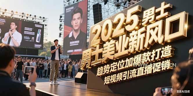 2025男士美业新风口，趋势定位加爆款打造，短视频引流直播促销-A5资源网