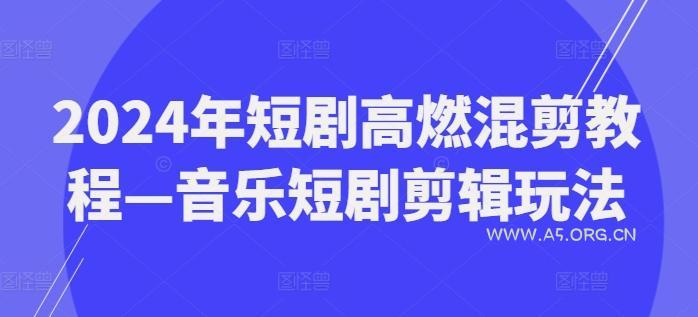 2024年短剧高燃混剪教程—音乐短剧剪辑玩法-A5资源网