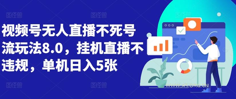 视频号无人直播不死号流玩法8.0，挂机直播不违规，单机日入5张【揭秘】-A5资源网