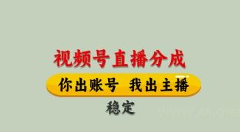 视频号直播分成，全程托管招募，单月轻松变现8k【揭秘】-A5资源网