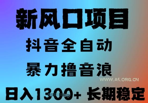 最新风口抖音无人直播撸音浪，全自动运行，小白可玩，长期稳定，日入1.3k，可批量收益翻倍【揭秘】-A5资源网