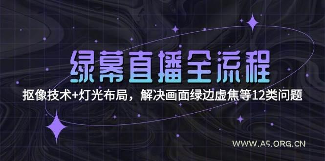 绿幕直播全流程：抠像技术+灯光布局，解决画面绿边虚焦等12类问题-A5资源网
