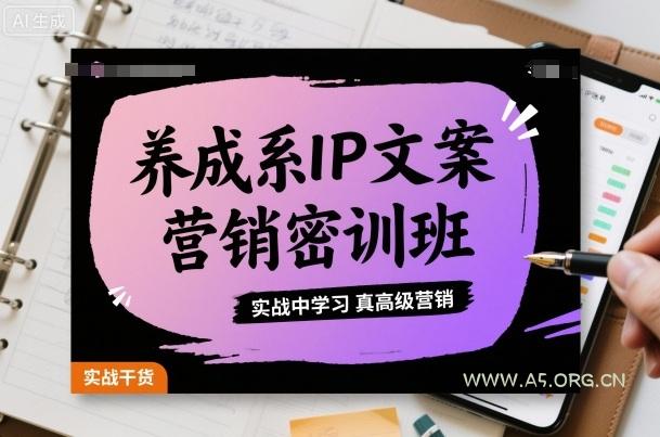 养成系IP文案营销密训班，实战中学习真高级营销-A5资源网
