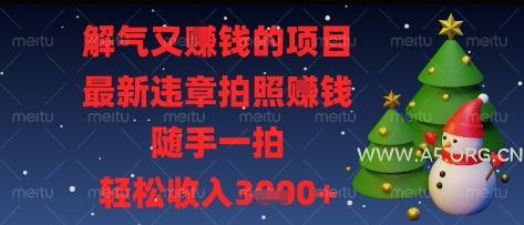 解气又挣钱的项目，最新违章拍照挣钱，随手一拍，轻松收入多张【揭秘】-A5资源网