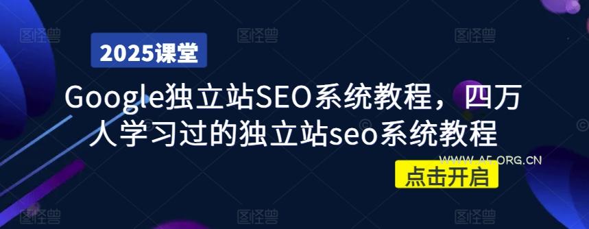 Google独立站SEO系统教程，四万人学习过的独立站seo系统教程-A5资源网
