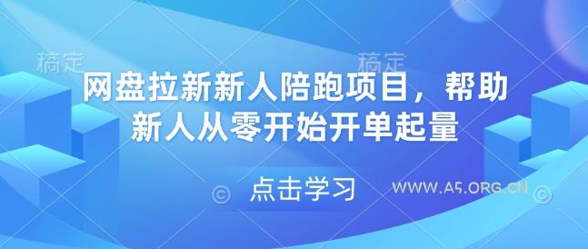 网盘拉新新人陪跑项目，帮助新人从零开始开单起量-A5资源网