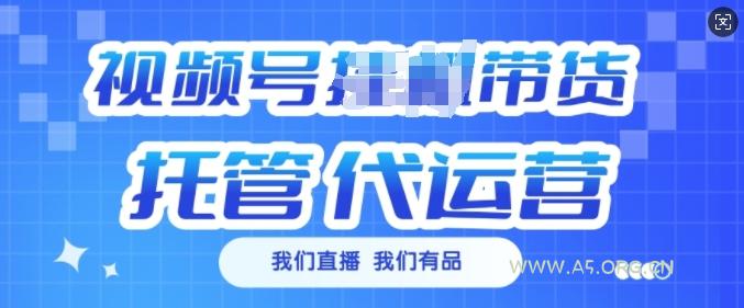 视频号挂J直播带货托管代运营，每个月多挣3k【揭秘】-A5资源网