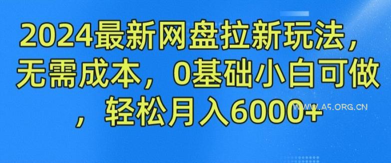 2024最新网盘拉新玩法，无需成本，0基础小白可做，轻松月入6000+【揭秘】-A5资源网