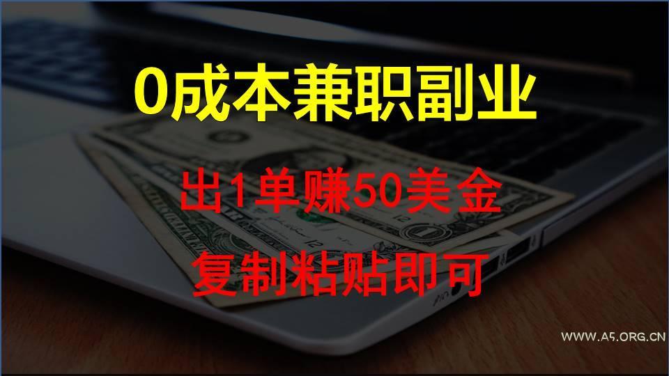 复制粘贴发帖子，赚老外钱一单50美金，0成本兼职副业-A5资源网