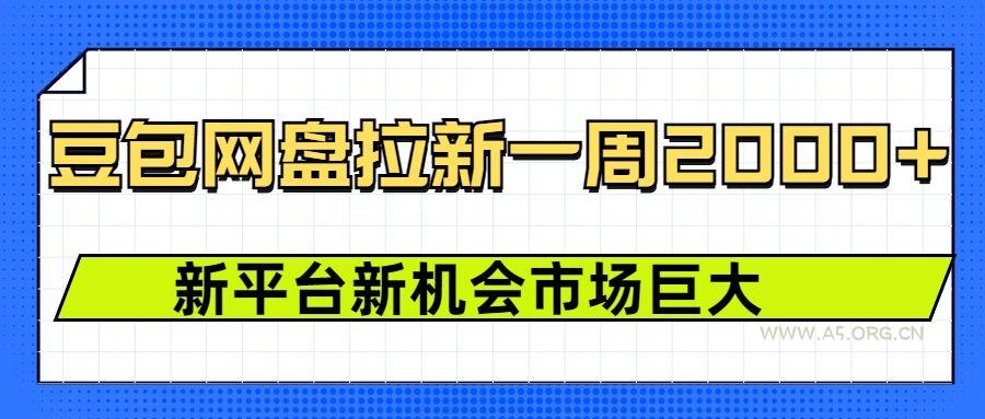 豆包网盘拉新，一周2k，新平台新机会-A5资源网