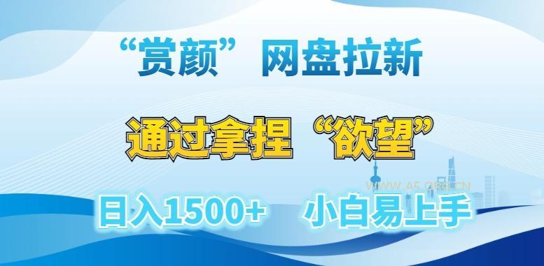 “赏颜”网盘拉新赛道，通过拿捏“欲望”日入1500+，小白易上手【揭秘】-A5资源网