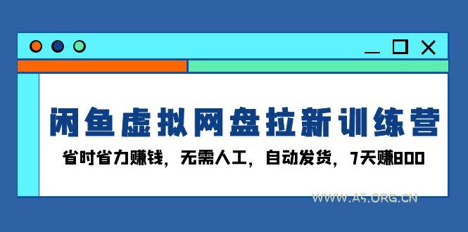 闲鱼虚拟网盘拉新训练营：省时省力赚钱，无需人工，自动发货，7天赚800-A5资源网