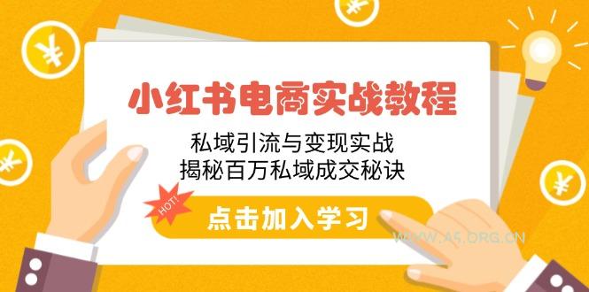 小红书电商实战教程：私域引流与变现实战，揭秘百万私域成交秘诀-A5资源网
