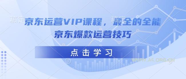 京东运营VIP课程，最全的全能京东爆款运营技巧-A5资源网