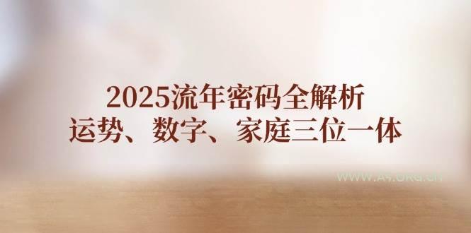 2025流年密码全解析，运势、数字、家庭三位一体-A5资源网