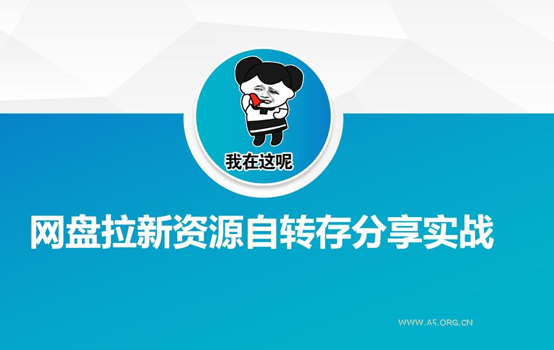 网盘拉新资源自动转存分享实战-A5资源网