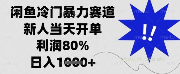 闲鱼冷门暴力赛道，新人当天开单，利润80%，日入1k+【揭秘】-A5资源网