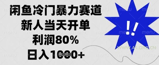 闲鱼冷门暴力赛道，新人当天开单，利润80%，日入数张【揭秘】-A5资源网