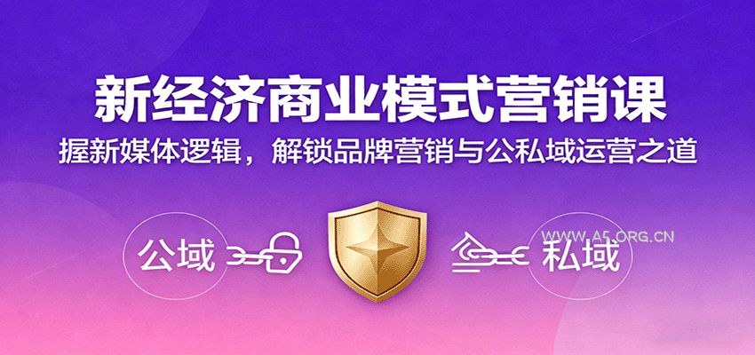 新经济商业模式营销课，握新媒体逻辑，解锁品牌营销与公私域运营之道-A5资源网