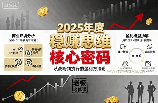 2025年度稳賺思维老板创业营，拆解2025年新商业环境下，企业实现持续盈利的核心密码-A5资源网