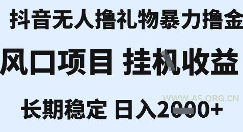 最新风口抖音无人暴力撸金技术，不违规不封号，一个小时收益2k+，小白当天拿结果【揭秘】-A5资源网