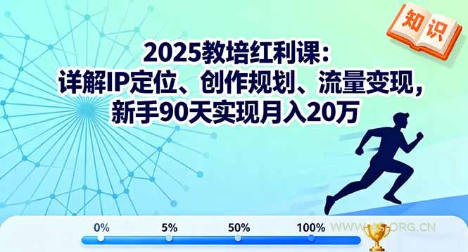 2025教培红利课：详解IP定位、创作规划、流量变现，新手90天实现月入20万-A5资源网